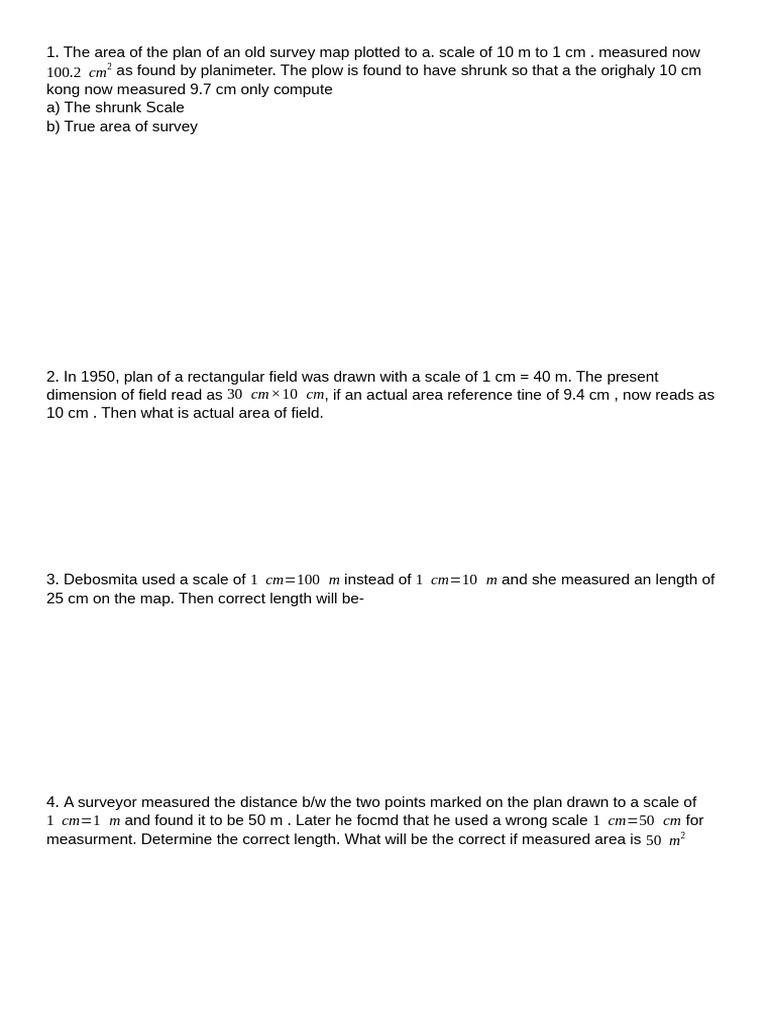 survey math | PDF | Angle | Surveying