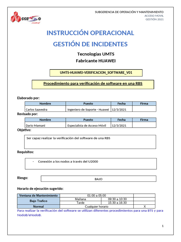 Verificación de Software en RBS HUAWEI | PDF | Software | Informática