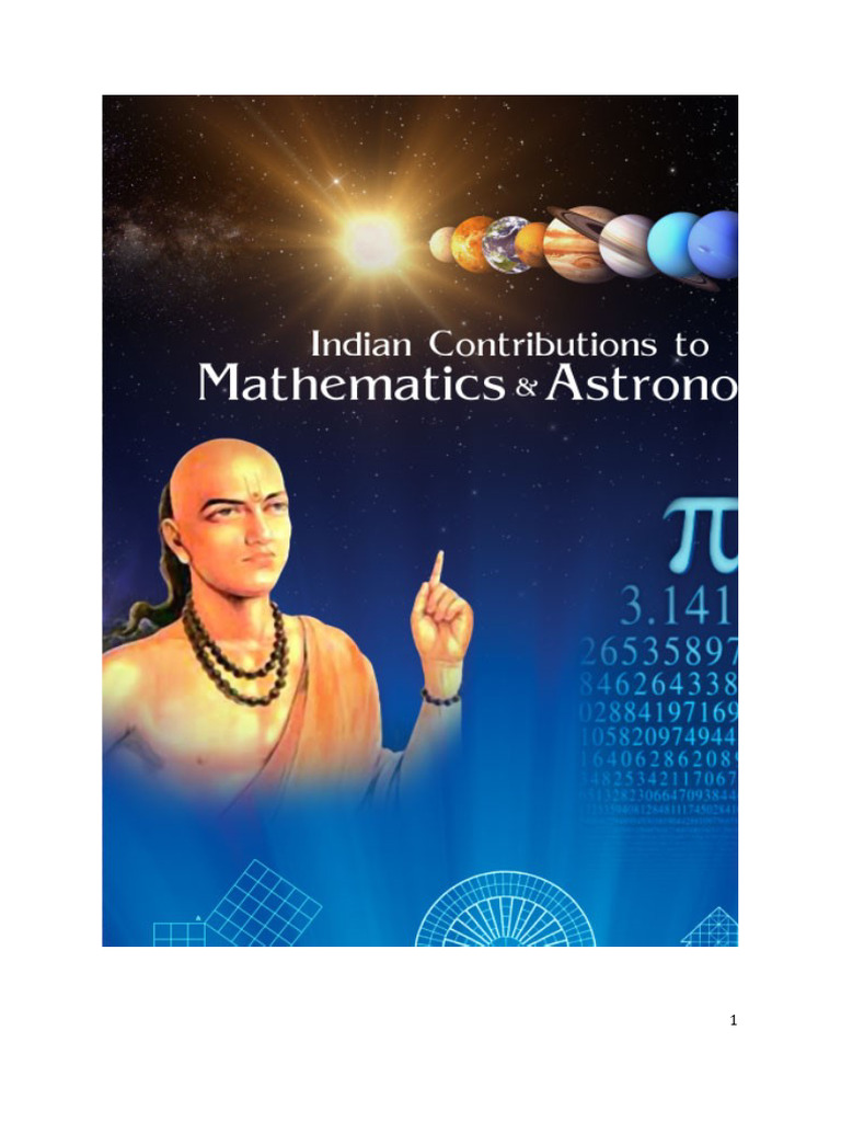 Indian Contributions To Mathematics and Astronomy | PDF | Vedas | Zodiac