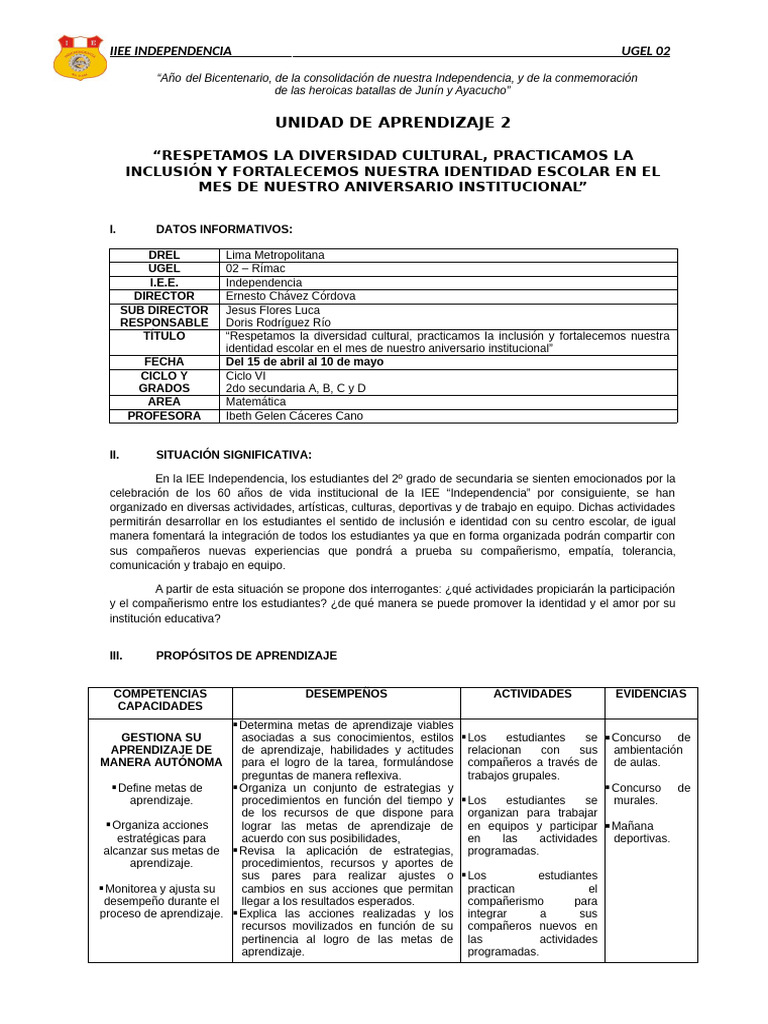 UNIDAD DE APRENDIZAJE 2 Independenciaaa | PDF | Ecuaciones | Probabilidad
