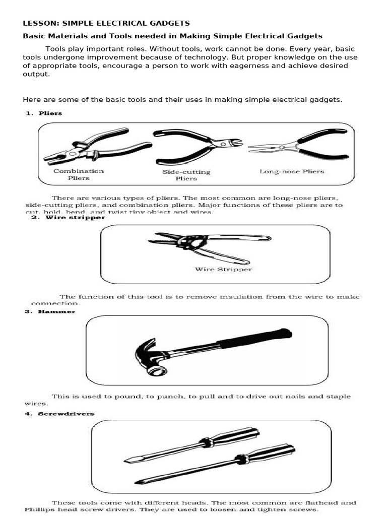 Tle Module 8 Simple Electrical Gadgets | PDF