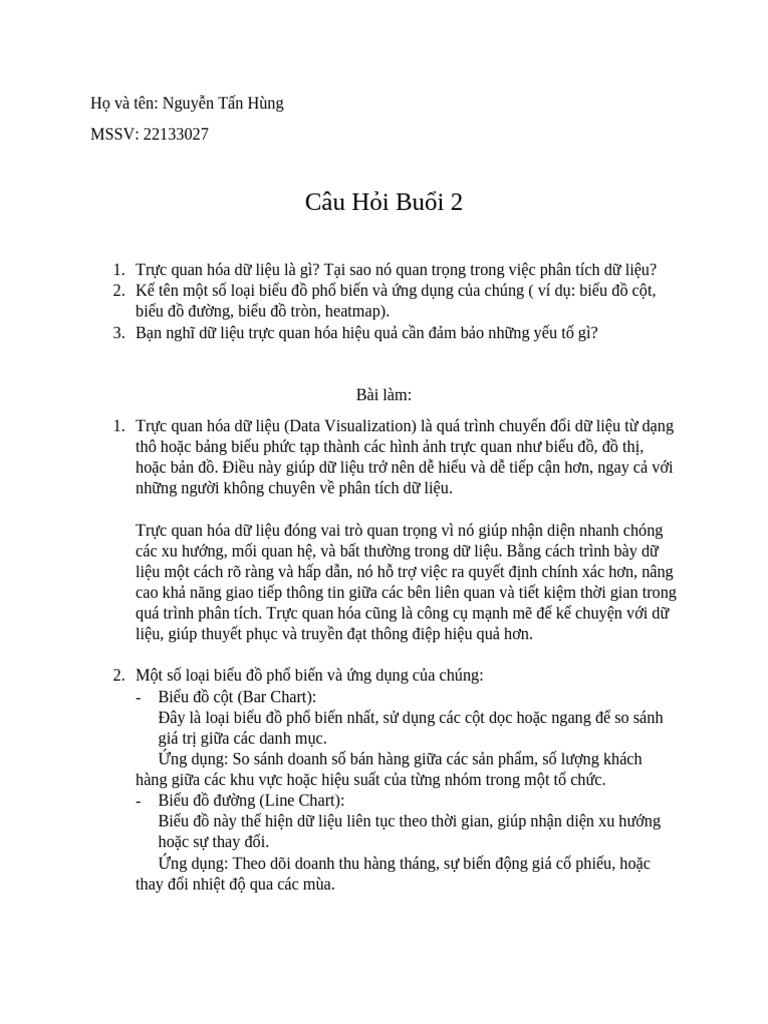 Cau Hoi Buoi 2 | PDF