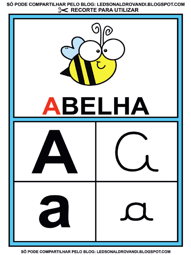 Fichas Do Alfabeto 4 Letras | PDF