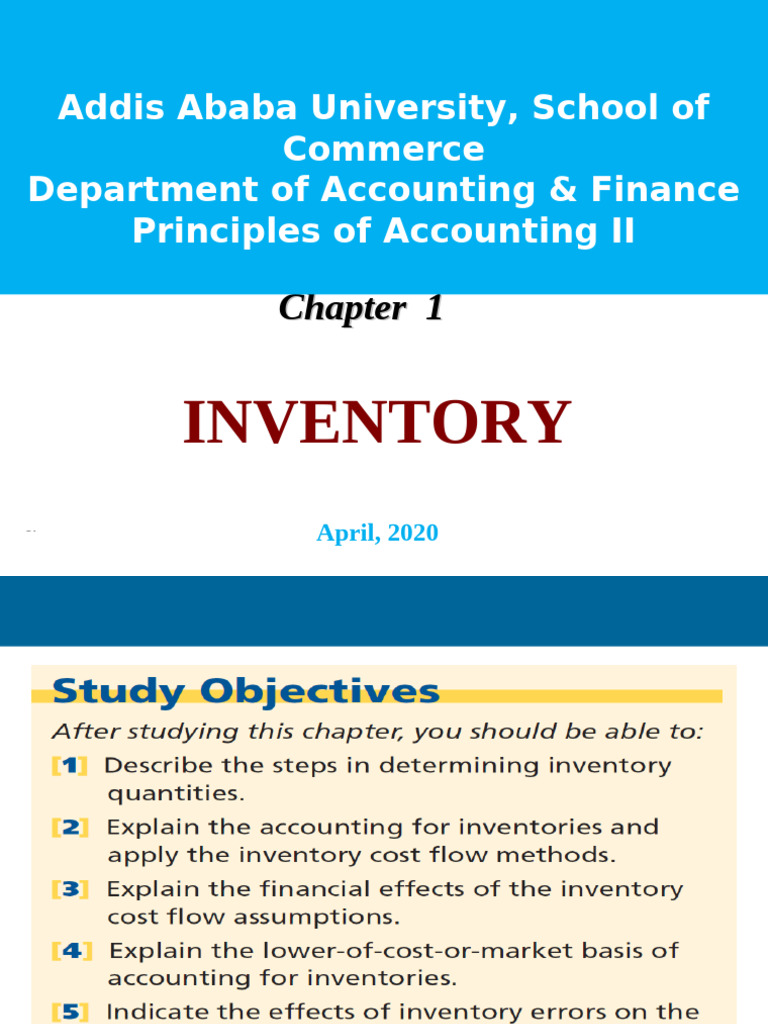 accoun..chapter 1 (1) | PDF | Cost Of Goods Sold | Inventory