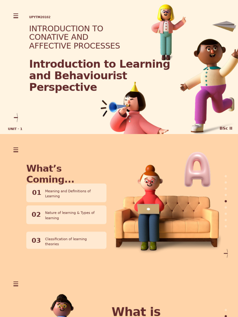 Conative Learning Overview | PDF | Classical Conditioning | Learning