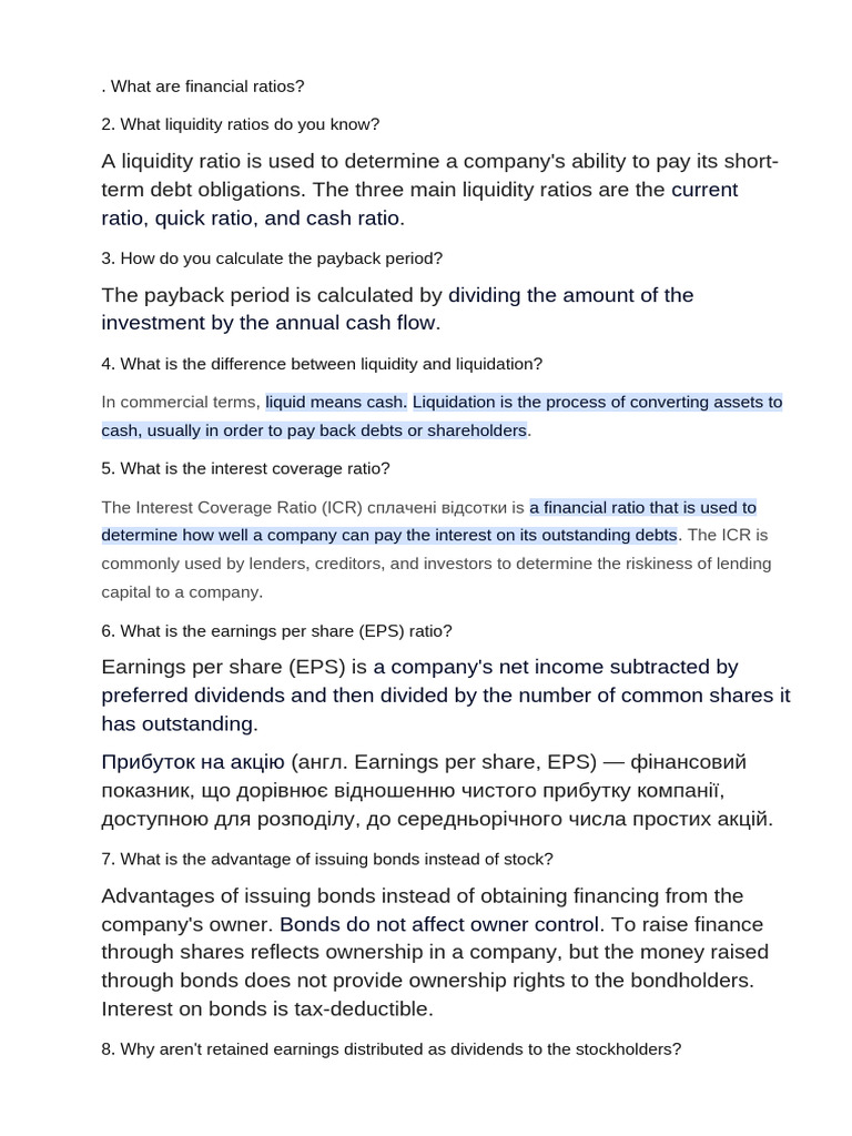 Key Financial Ratios Explained | PDF | Book Value | Bonds (Finance)