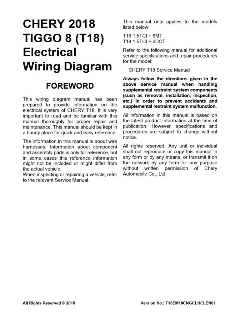 01 T18 Electrical Wiring Diagram en | PDF | Voltage | Fuse (Electrical)