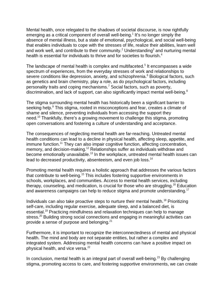 Mental health | PDF | Mental Health | Mental Disorder