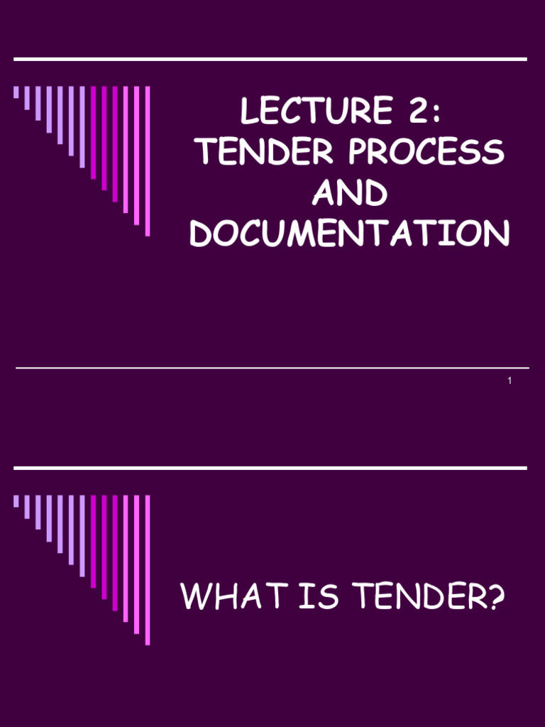 Tendering Process Overview and Steps | PDF | Specification (Technical ...