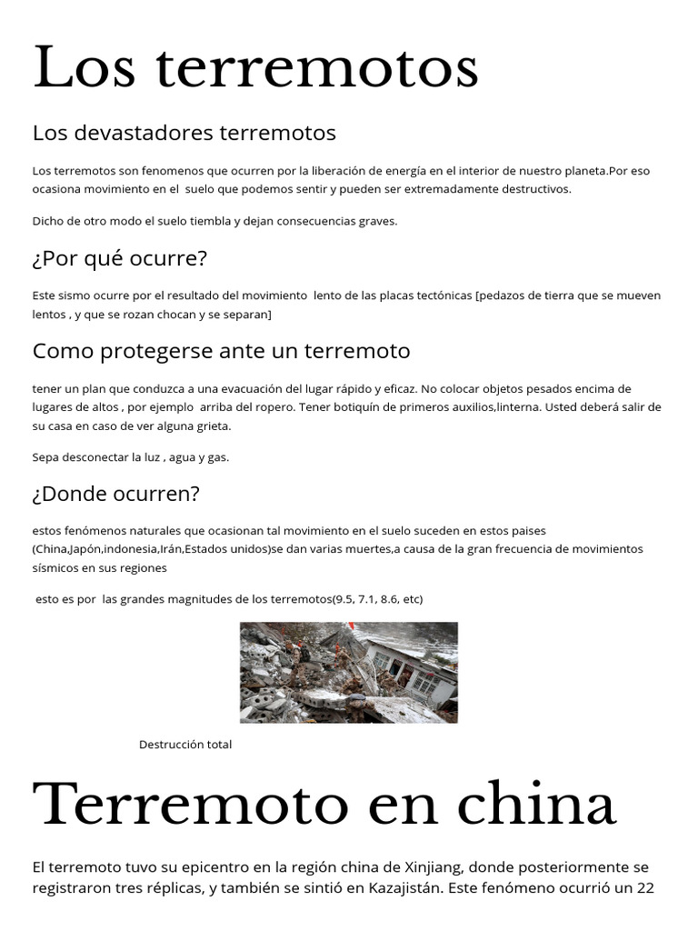 Guía sobre terremotos y seguridad sísmica | PDF