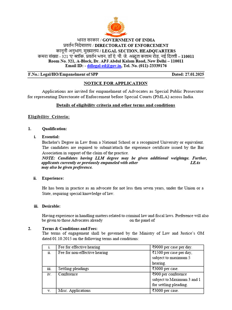Application for Special Public Prosecutor | PDF | Advocate | Justice