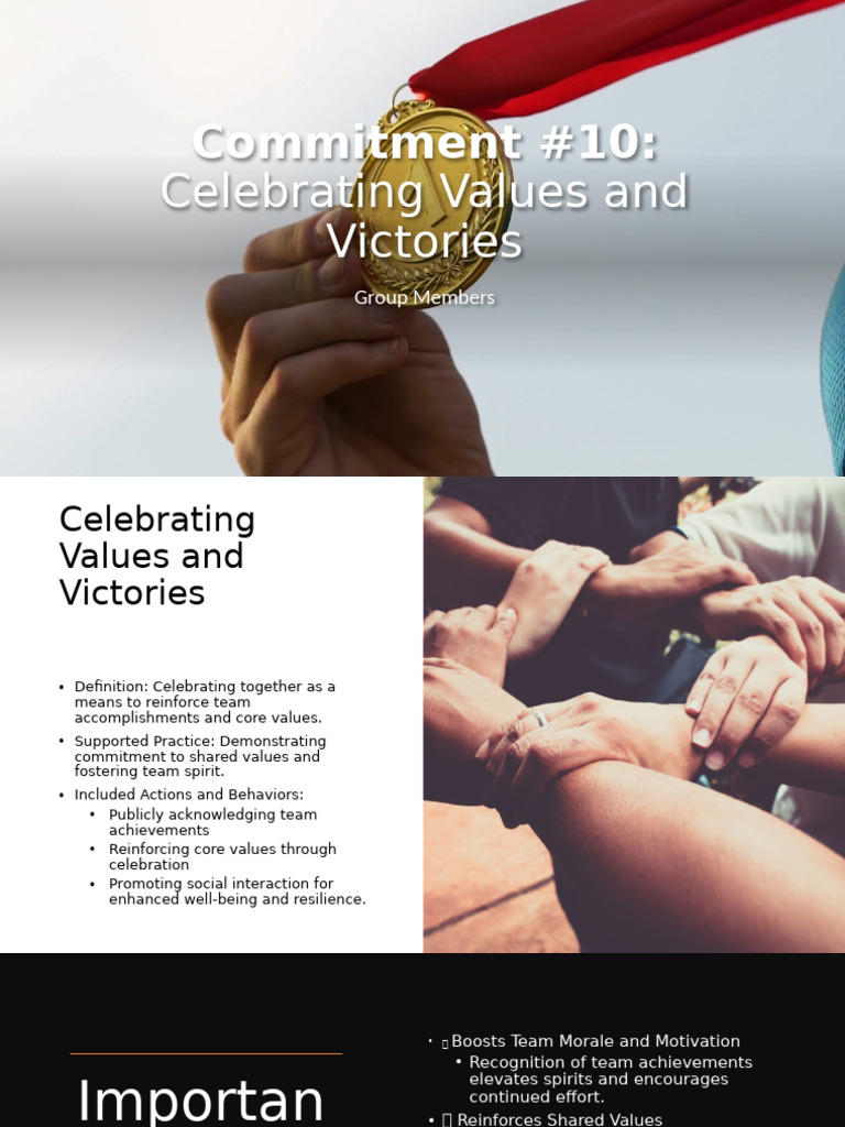 Celebrating Values and Victories | PDF | Motivation | Motivational