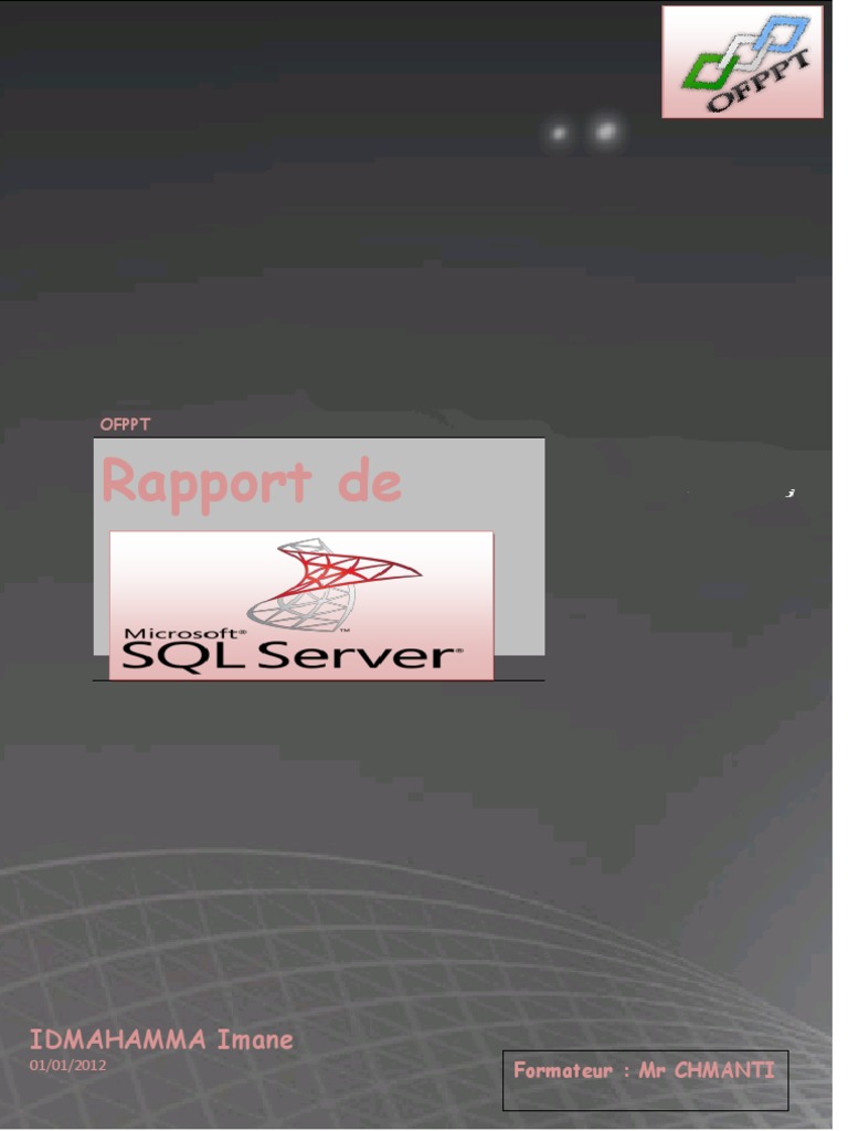 Rapport SQL | PDF | SQL | Microsoft