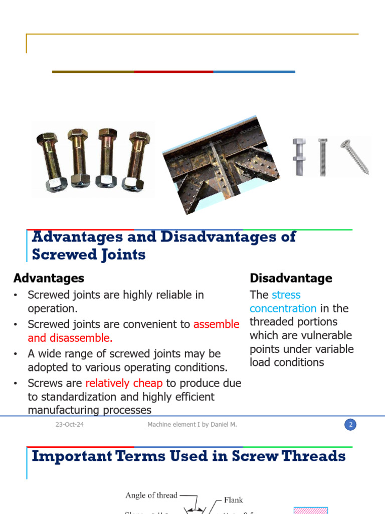 Strength and Design of Screwed Joints | PDF | Screw | Welding