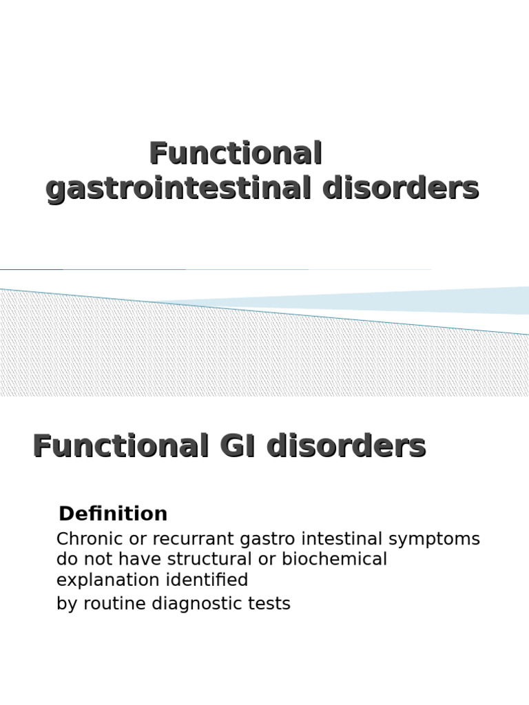 Overview of Functional GI Disorders | PDF | Irritable Bowel Syndrome ...
