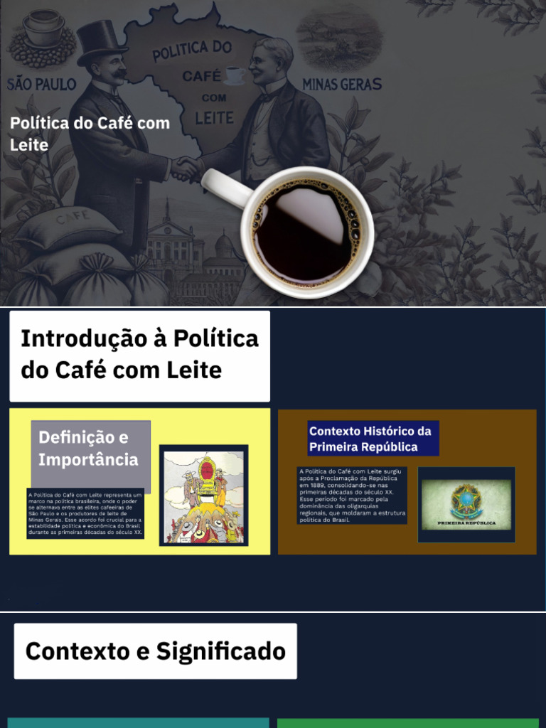 Trabalho Da Politica Do Café Com Leite | PDF