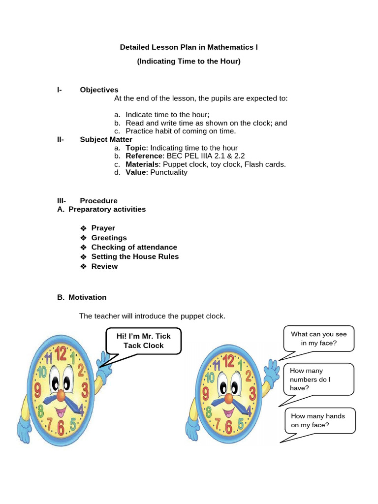 Detailed Lesson Plan in Mathematics I | PDF