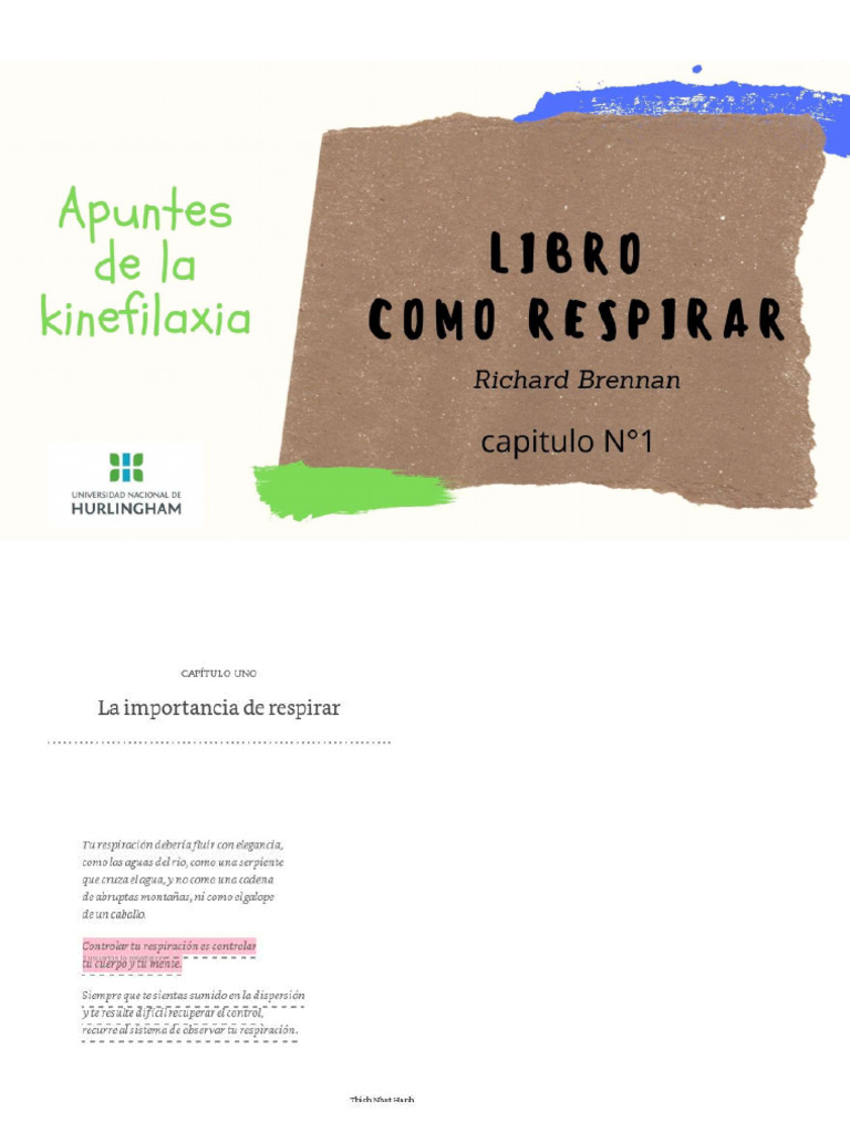 Apunte N°1 Capitulo 1 Libro Como Respirar | PDF