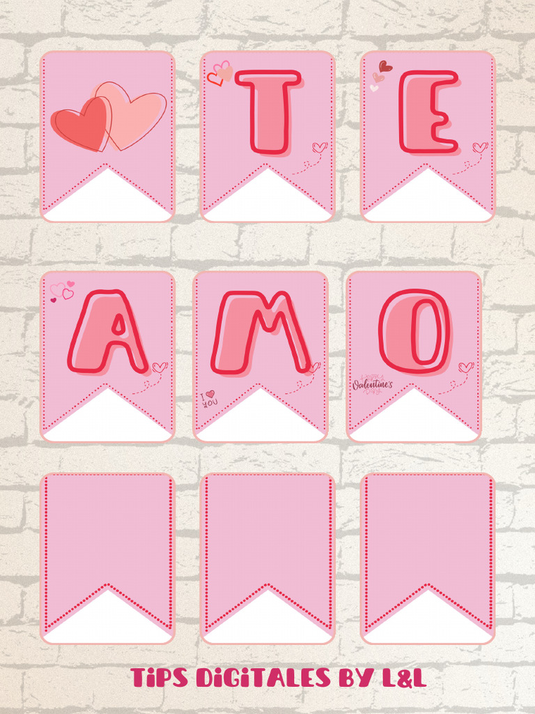Banderines TE AMO | PDF
