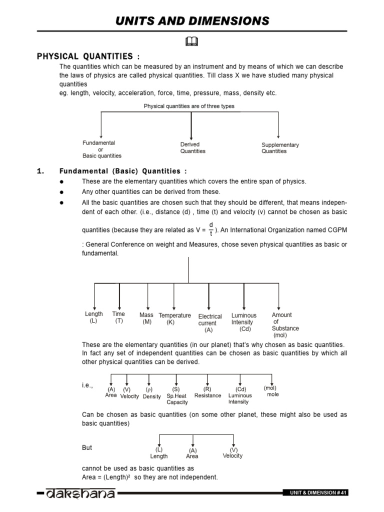 Basic Physical Quantities in Mechanics | PDF | International System Of ...