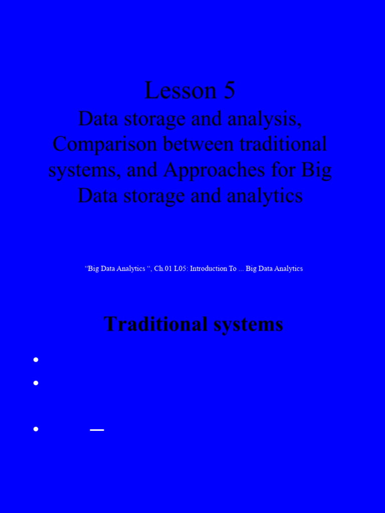 Big Data vs Traditional Data Systems | PDF | No Sql | Big Data