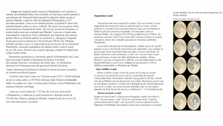 Informatii Luna | PDF