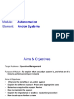 Module: Autonomation Element: Andon Systems: Training Pack