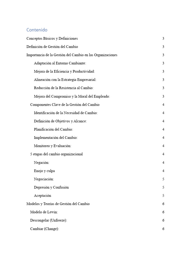 Gestión del Cambio en Organizaciones | PDF | Planificación | Liderazgo