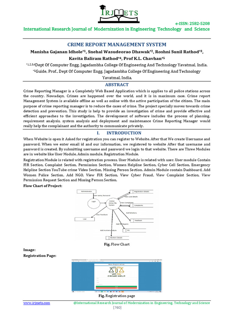 Crime Report Management System Overview | PDF | Machine Learning | User ...