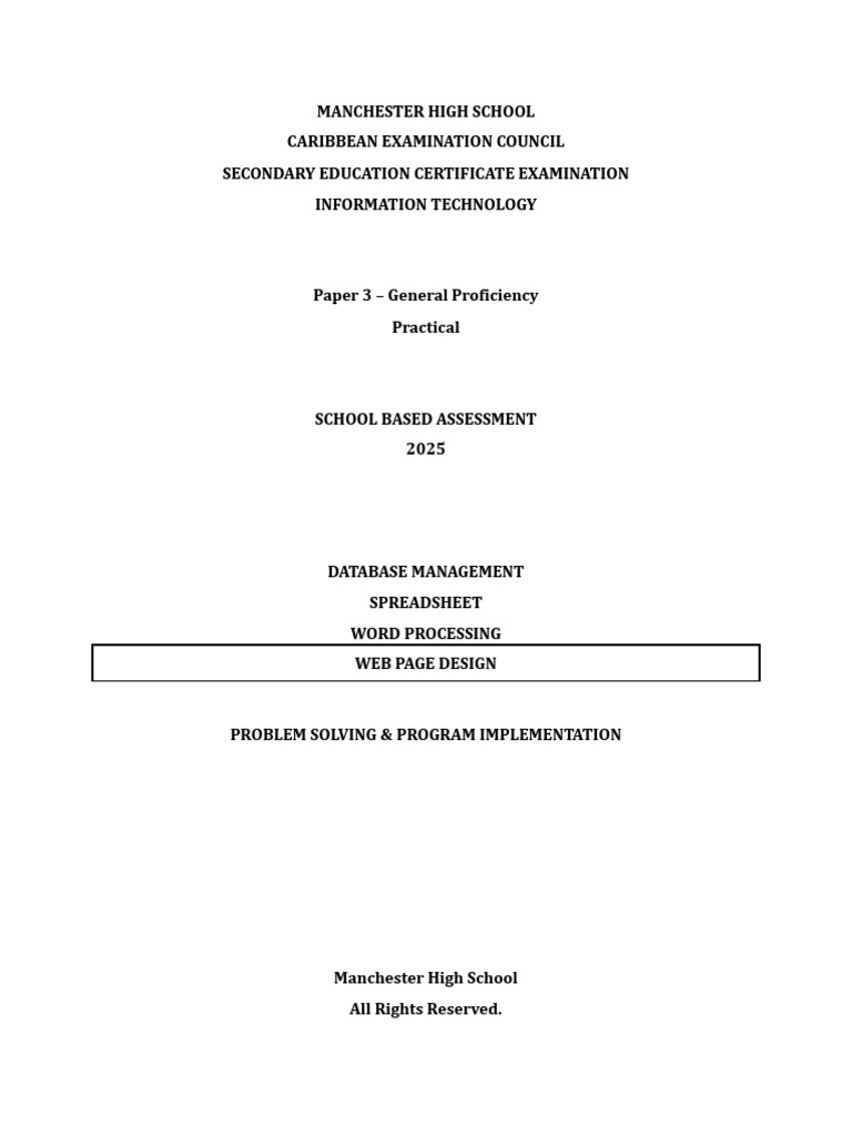 SBA 2025 - Part 4 of 5 - Webpage Design | PDF | Databases | Web Design