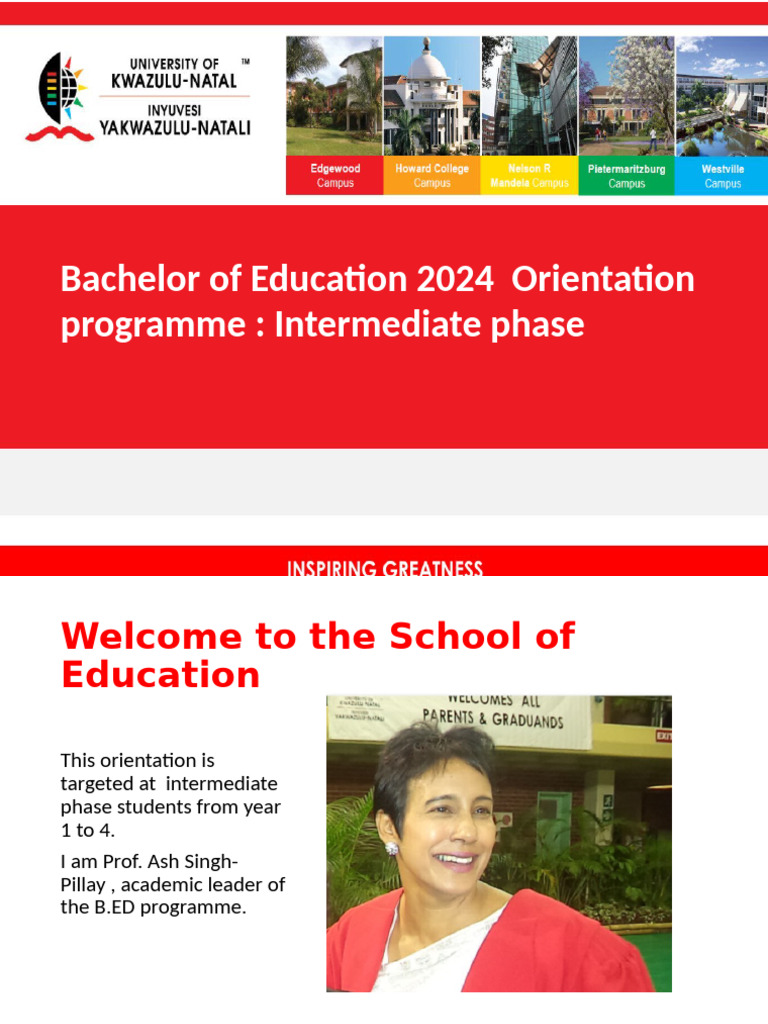 B.Ed 2024 Orientation: Intermediate Phase | PDF | Geography | Social ...