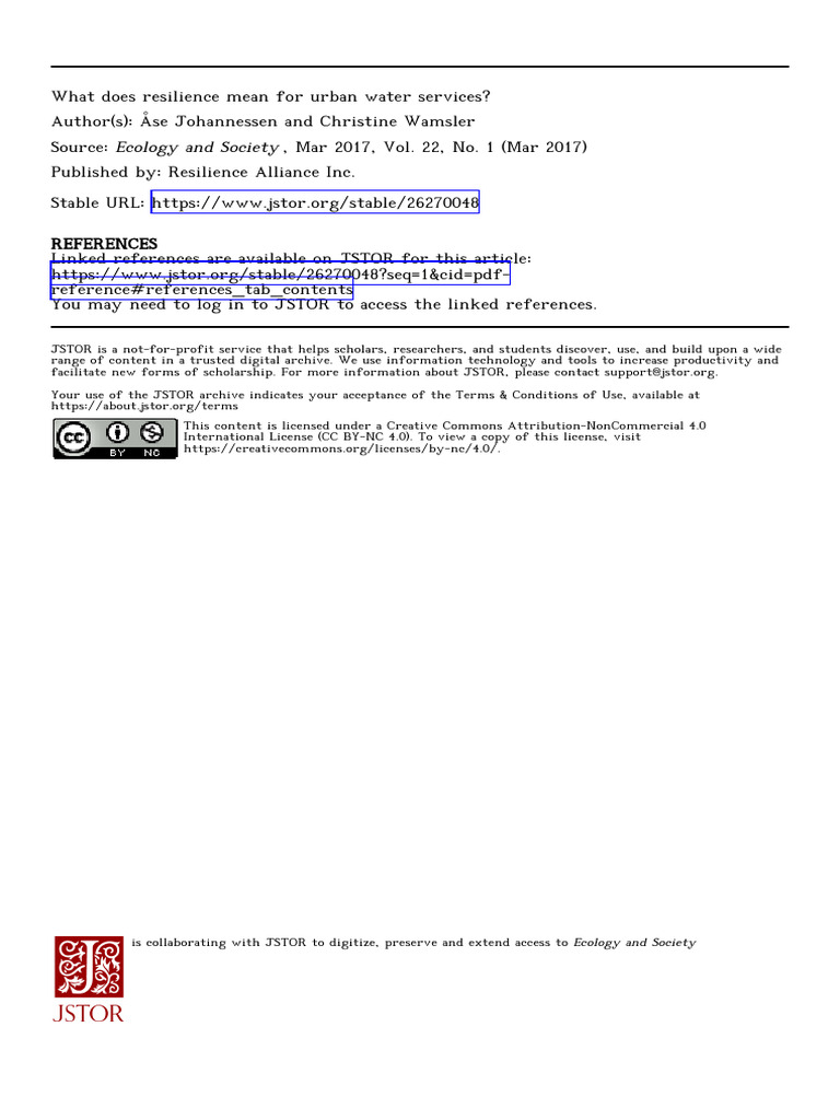Water Resilience | PDF | Climate Resilience | Ecological Resilience