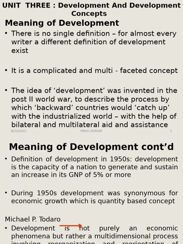 Understanding Development Concepts | PDF | Globalization | Gross ...