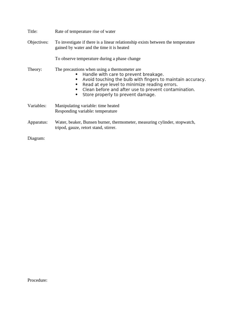 Water Temperature Rise Experiment Analysis | PDF | Boiling | Heat
