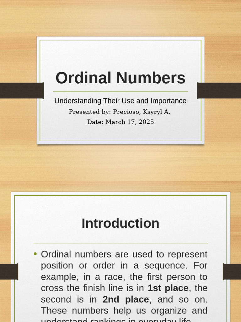 Understanding Ordinal Numbers Explained | PDF