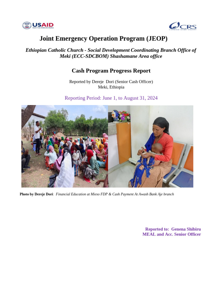 JEOP Cash Program Progress Report 2024 | PDF | Expense