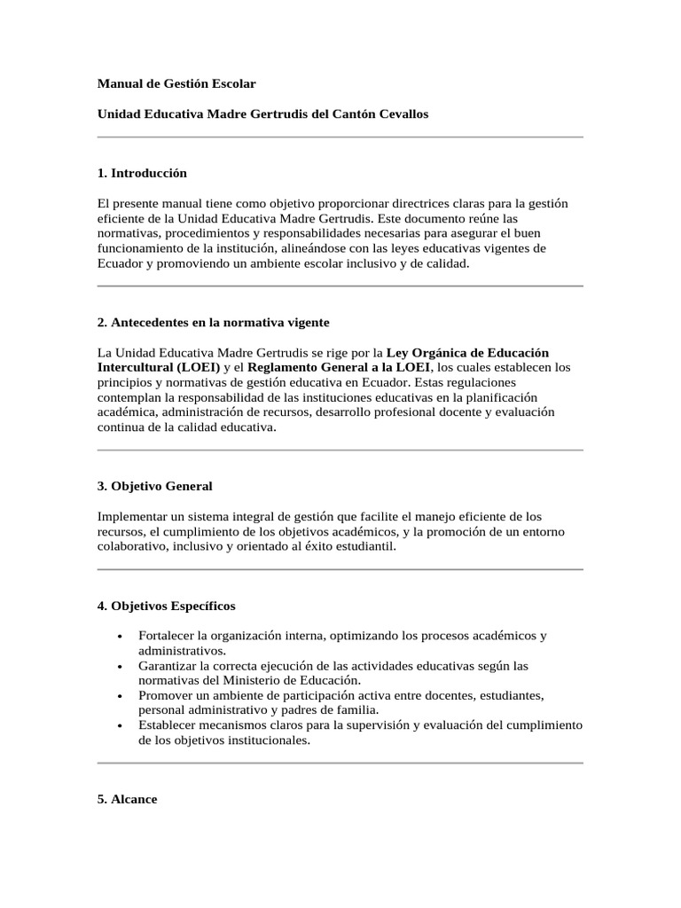 Manual de Gestión Escolar 2023 | PDF | Plan de estudios | Enseñando