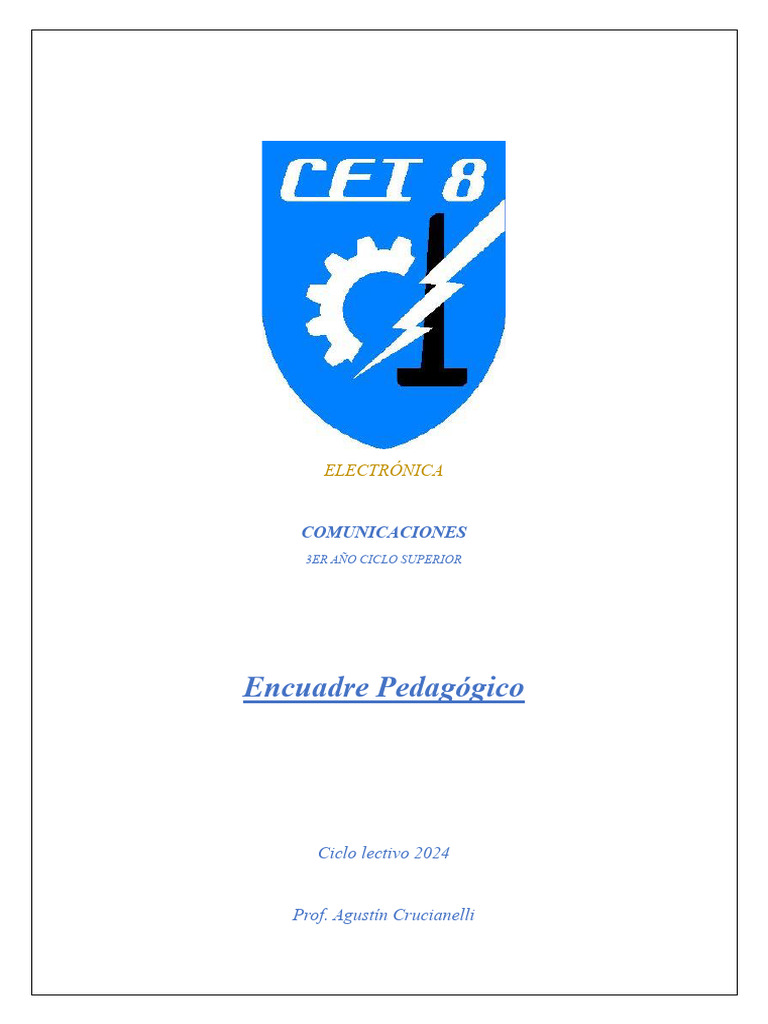 Cet8-Com Encuadre Pedagogico Ac 2025 | PDF | Modulación | Modulación de ...
