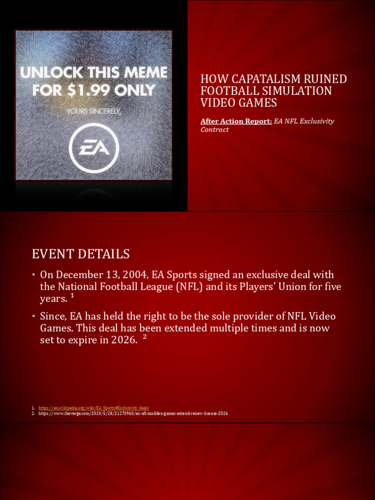 How Capitalism Affects NFL Video Games | PDF | Electronic Toys | Gaming