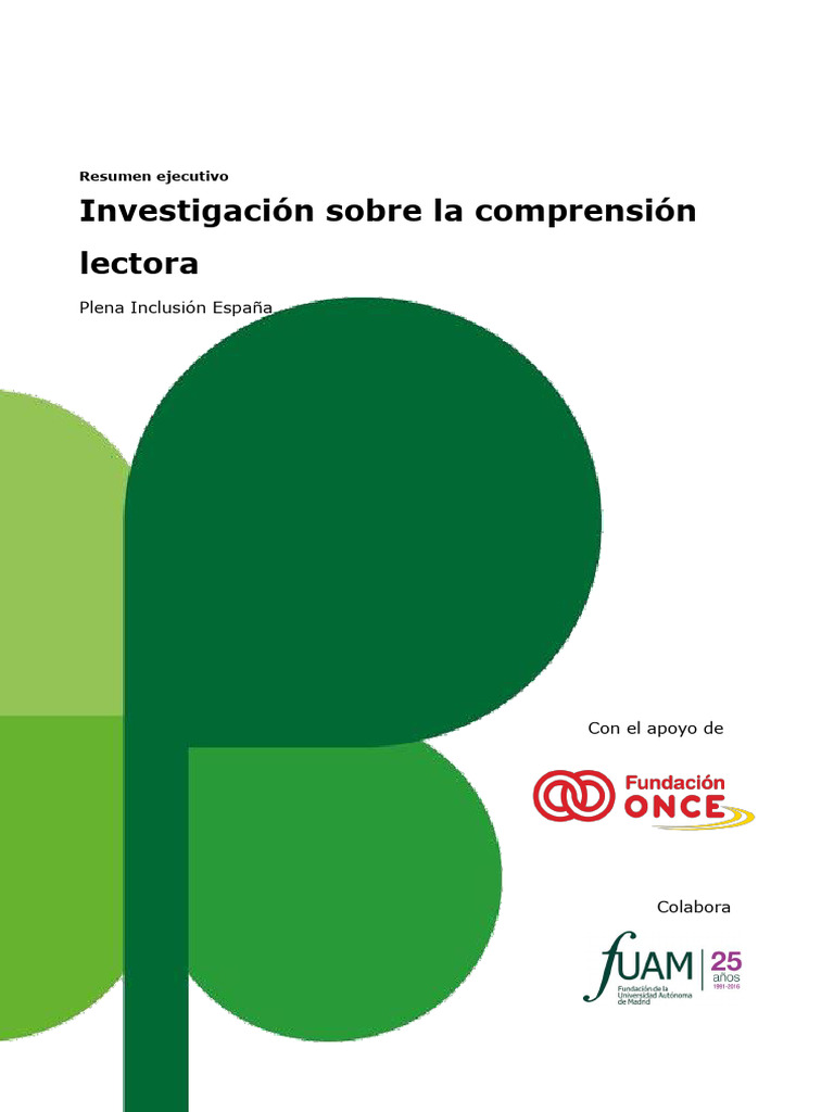 Investigacion Sobre La Comprension Lectora. Resumen Ejecutivo | PDF ...