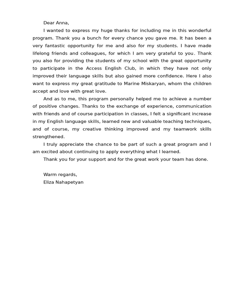 Program S Reflection Eliza Nahapetyan Pdf