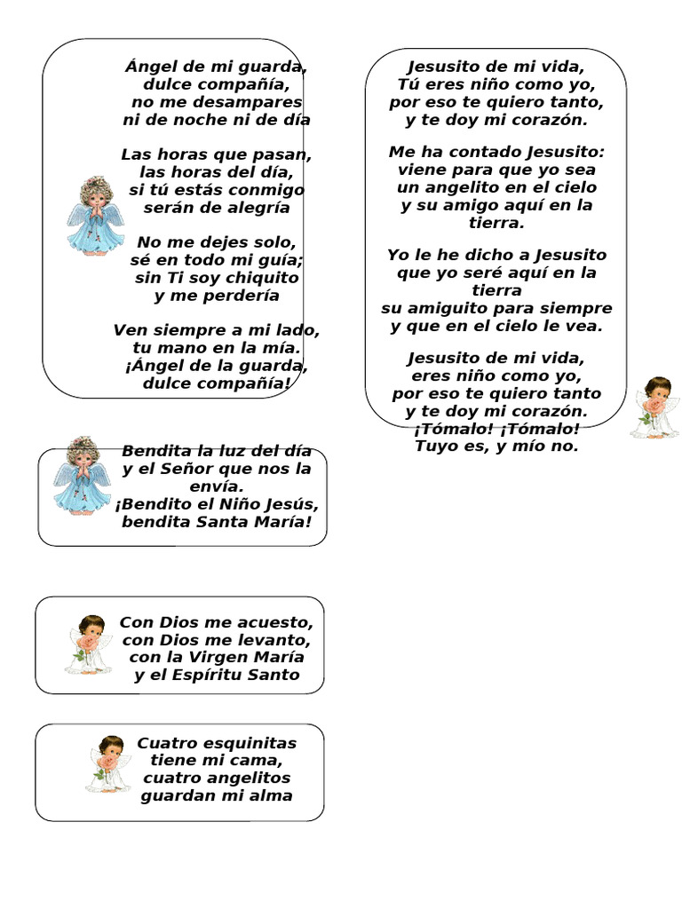Oraciones para Ninos | PDF | Oración | María, madre de Jesús