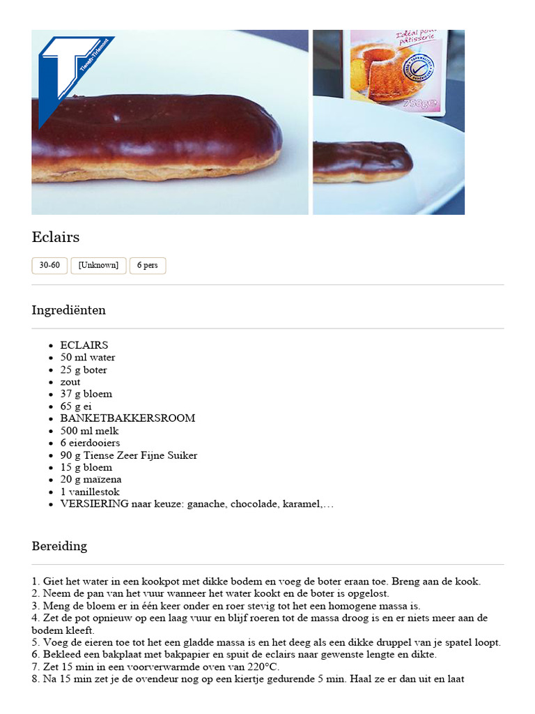 Eclairs | PDF