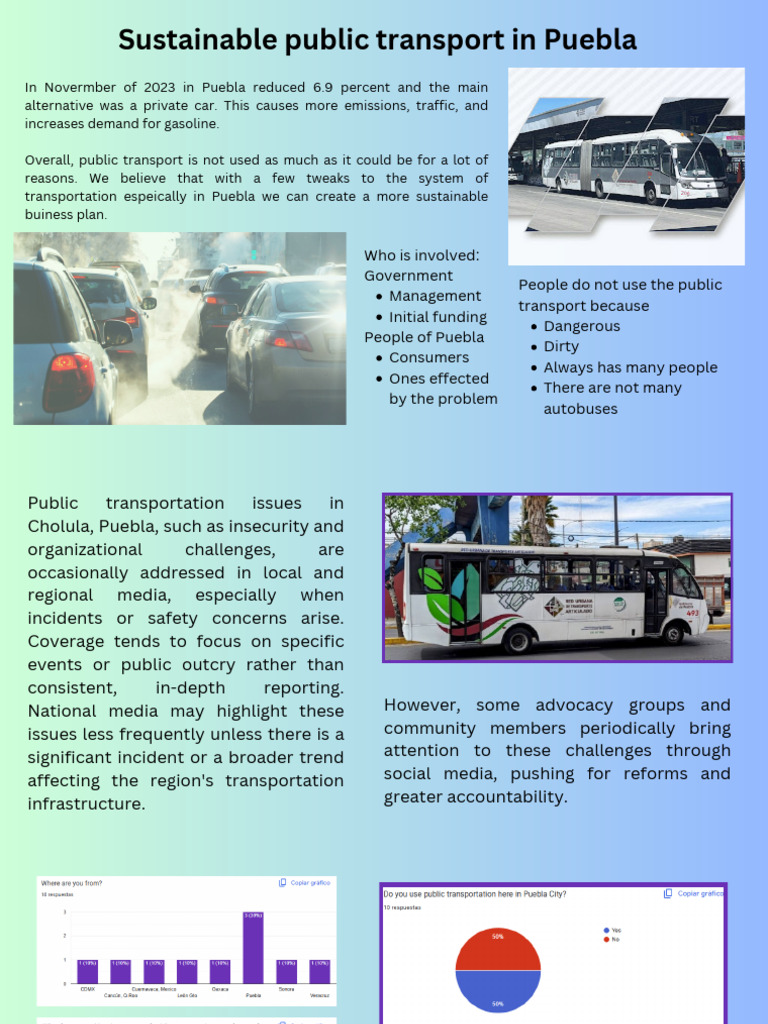 Challenges Of Sustainable Transport In Puebla Pdf Transport Economies