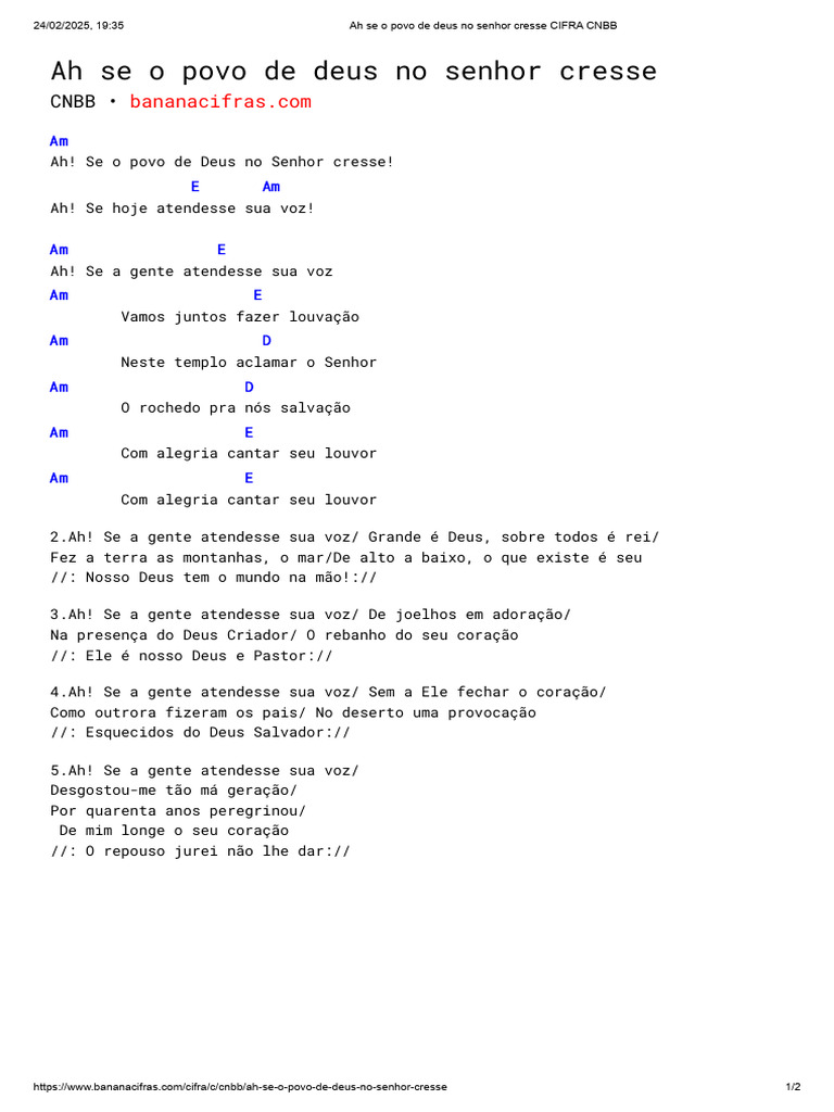 Louvor ao Senhor: Crença e Adoração | PDF