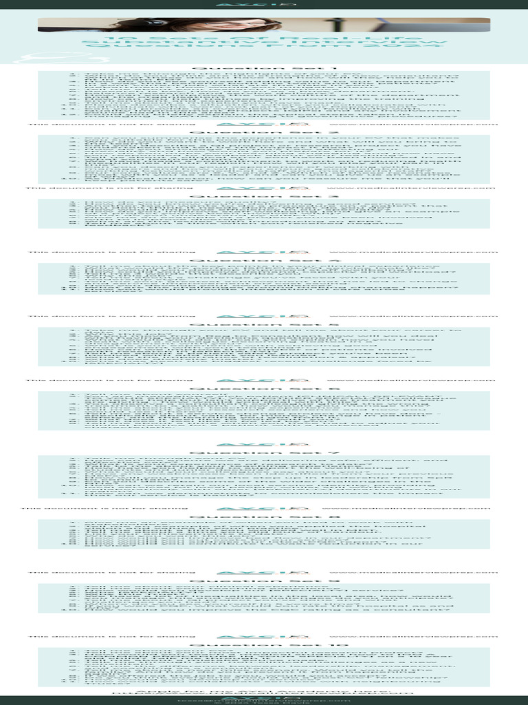 10 Sets of Real-Life Substantive Interview Questions From 2024 | PDF ...