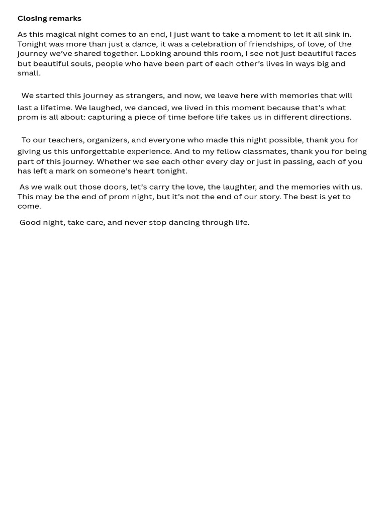 Closing Remarks | PDF
