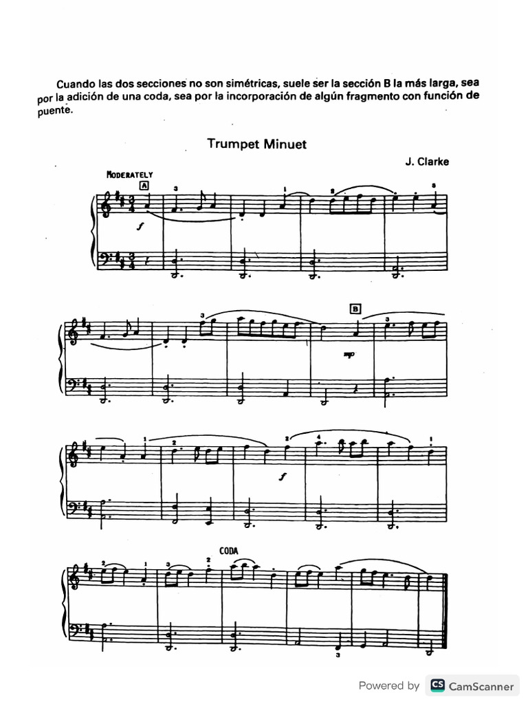 Trumpet Minuet - J. Clarke | PDF