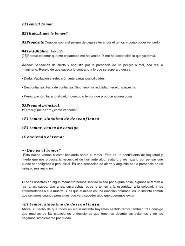 Cómo Vencer el Temor y la Inseguridad | PDF | Temor | Dios