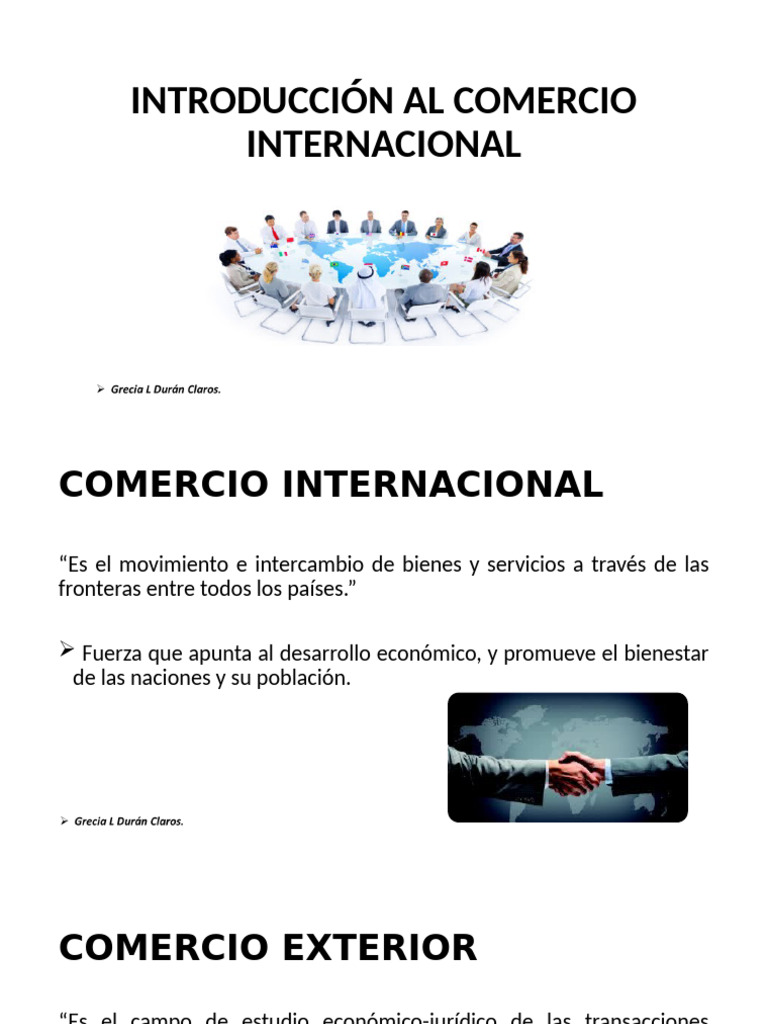 Introducción al Comercio Internacional | PDF | Comercio | Balance de pagos